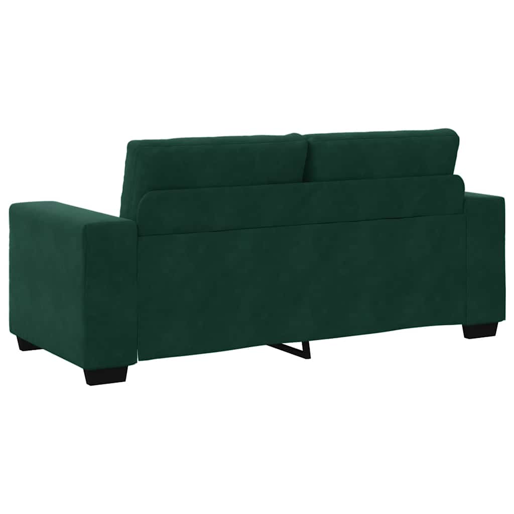 sötétzöld bársony loveseat kanapé 180x77x82 cm