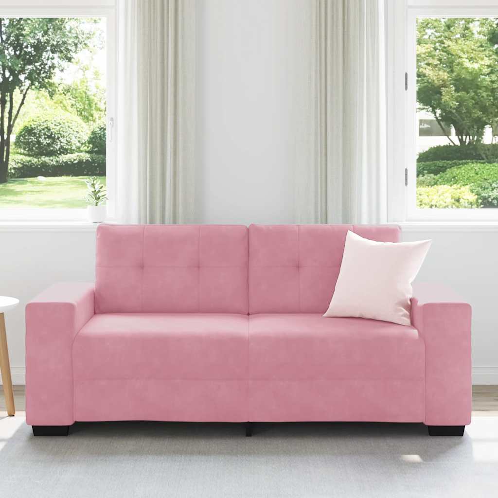 rózsaszín bársony loveseat kanapé 180x77x82 cm