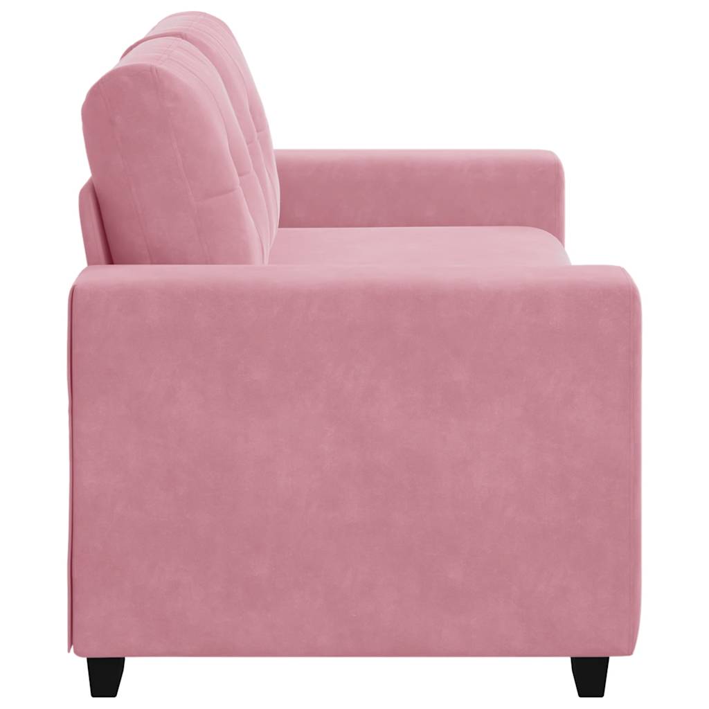 rózsaszín bársony loveseat kanapé 180x77x82 cm