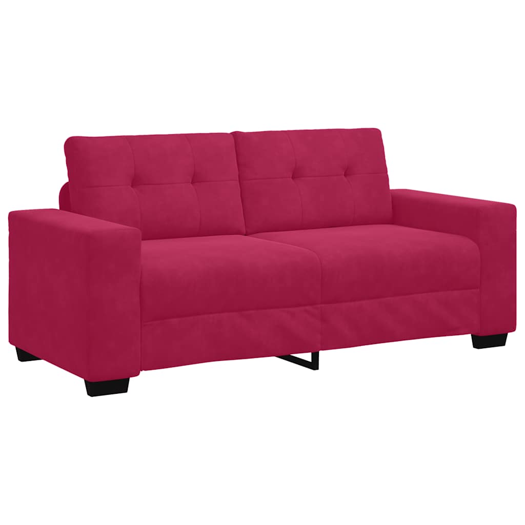 bordó bársony loveseat kanapé 180x77x82 cm