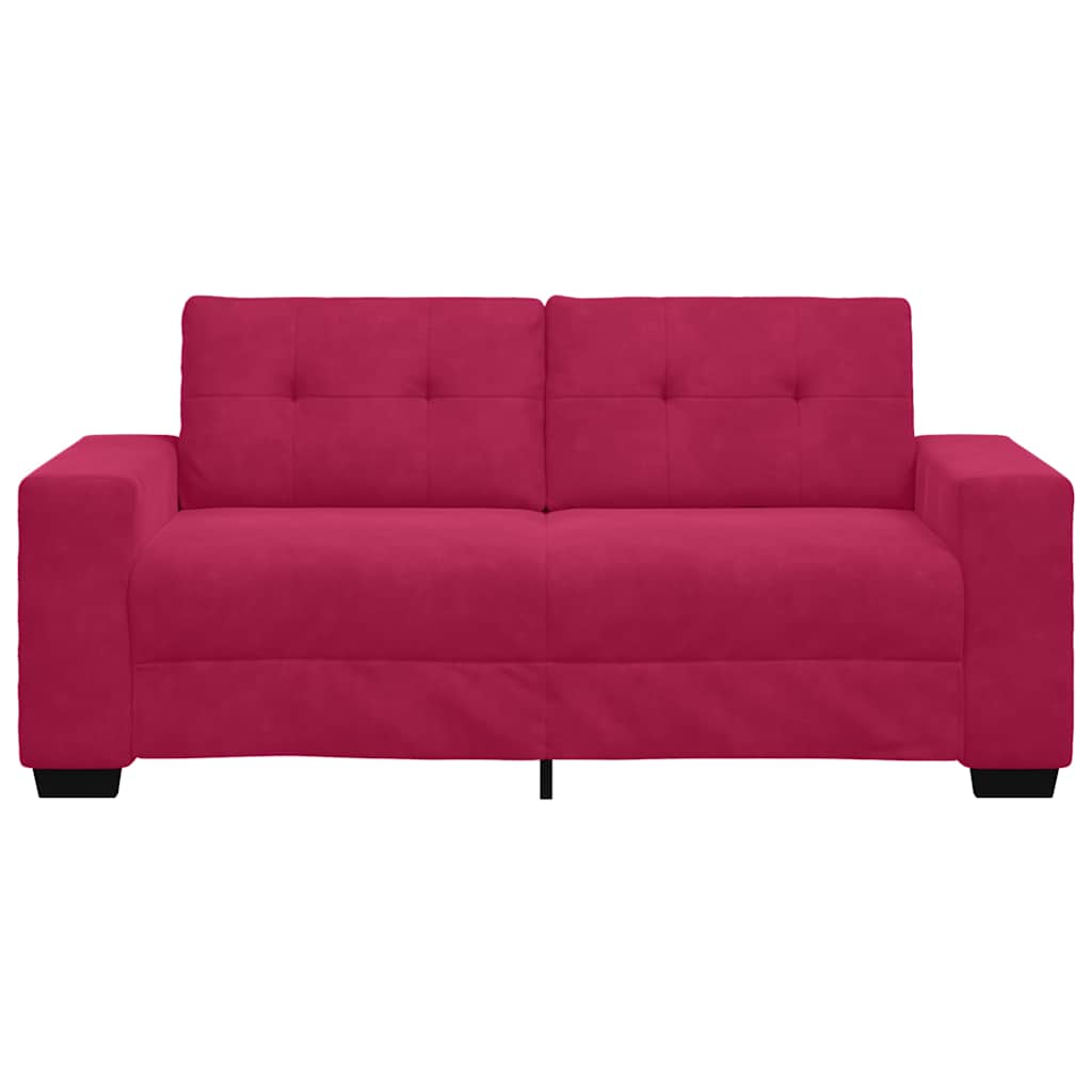 bordó bársony loveseat kanapé 180x77x82 cm