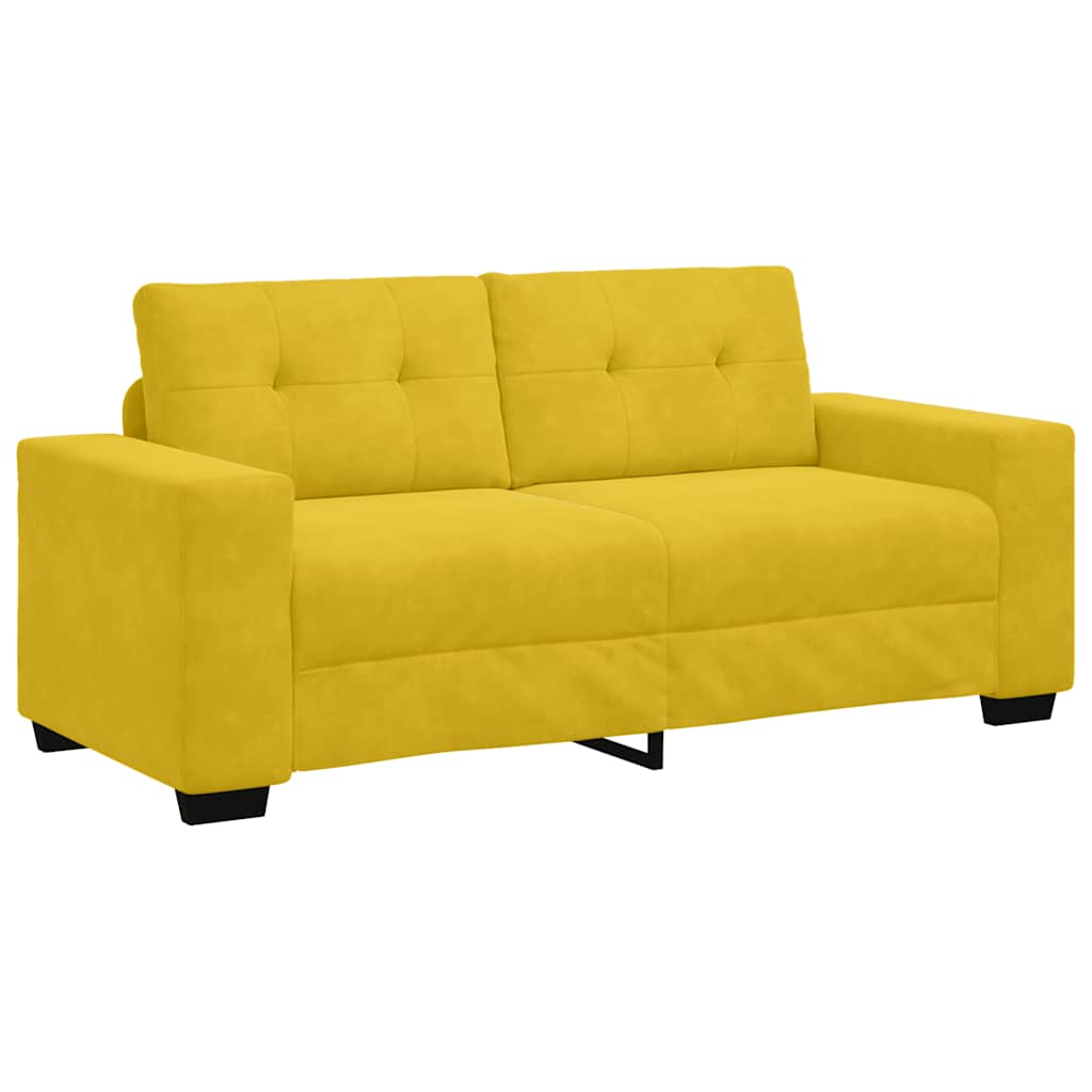 sárga bársony loveseat kanapé 180x77x82 cm