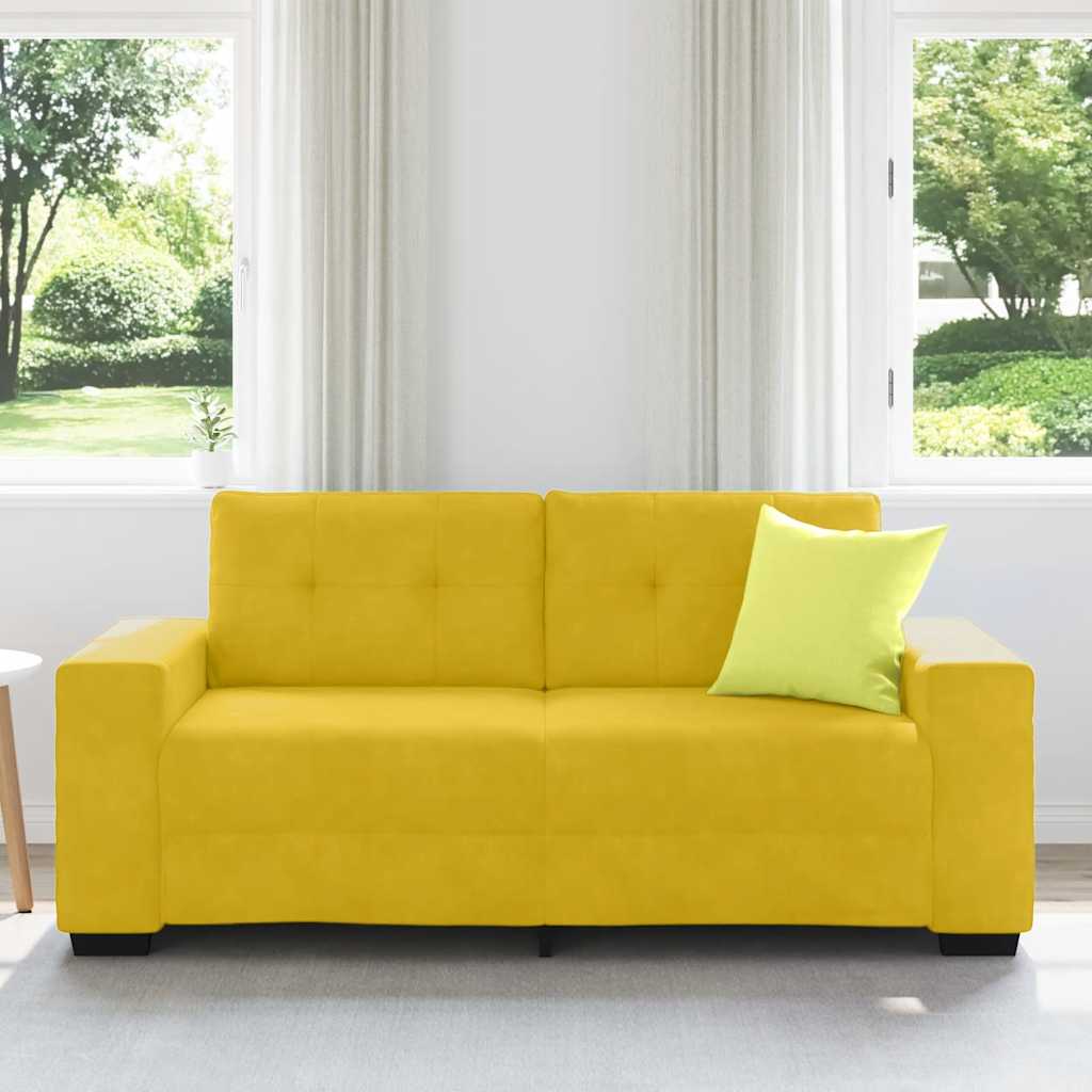 sárga bársony loveseat kanapé 180x77x82 cm