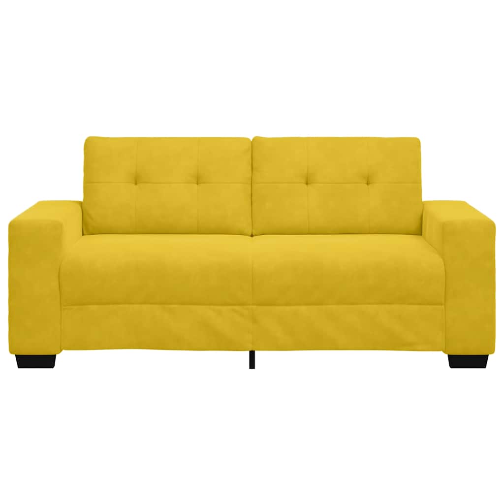 sárga bársony loveseat kanapé 180x77x82 cm