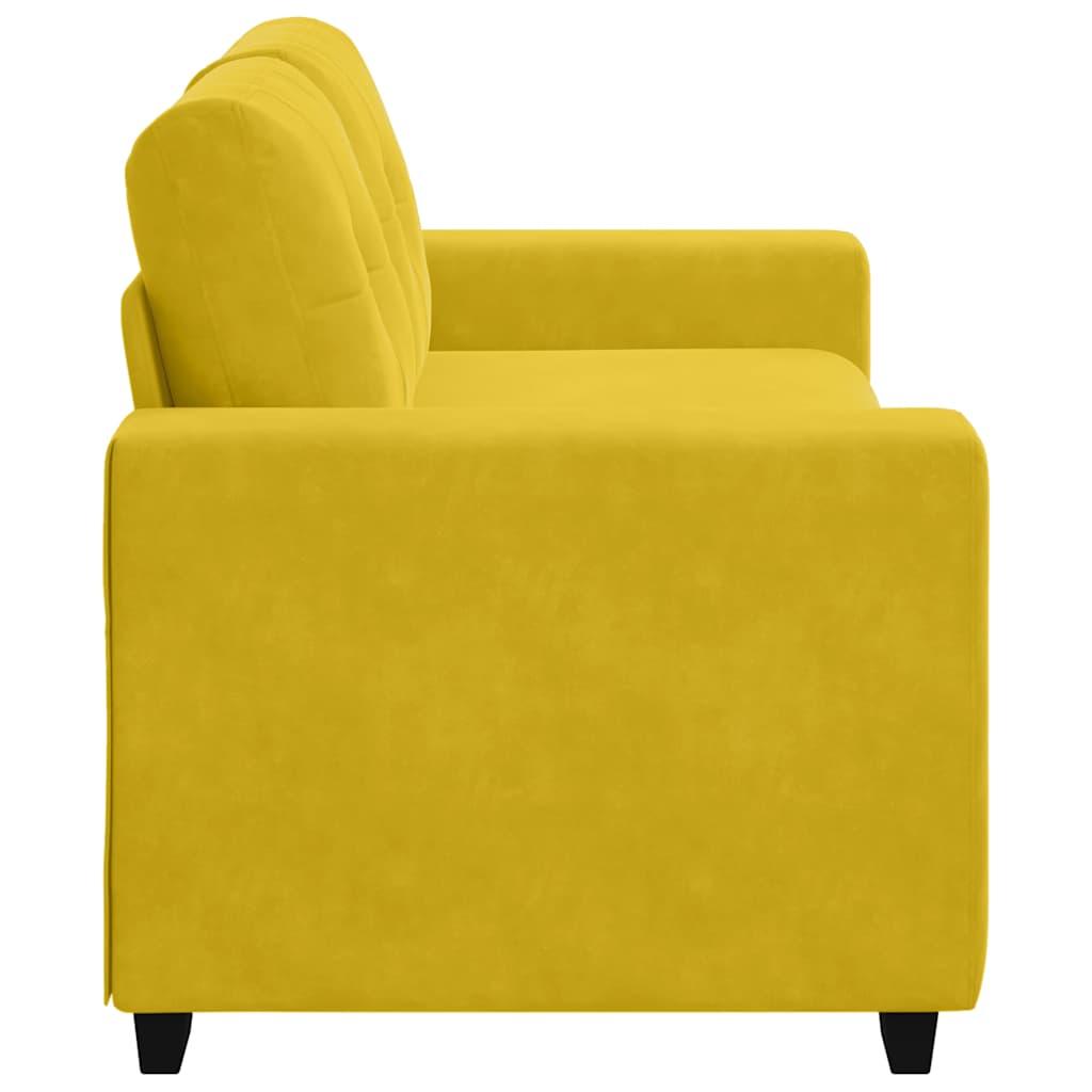 sárga bársony loveseat kanapé 180x77x82 cm