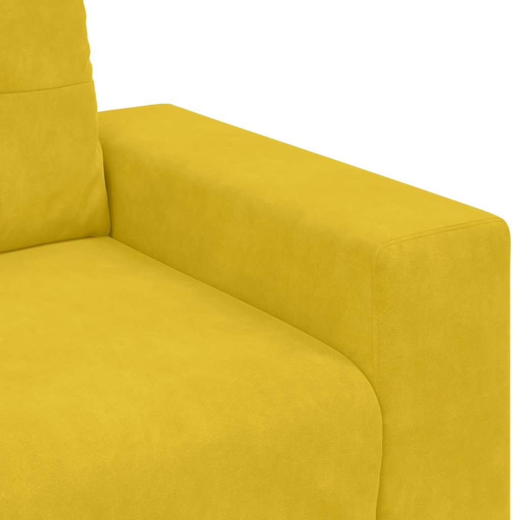sárga bársony loveseat kanapé 180x77x82 cm