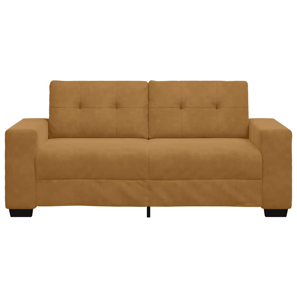 barna bársony loveseat kanapé 180x77x82 cm