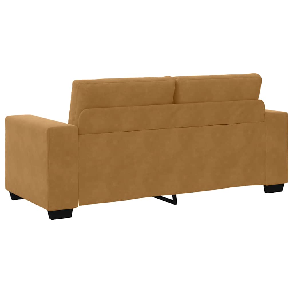 barna bársony loveseat kanapé 180x77x82 cm