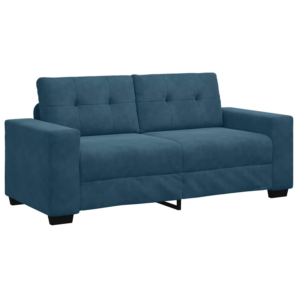 kék bársony loveseat kanapé 180x77x82 cm