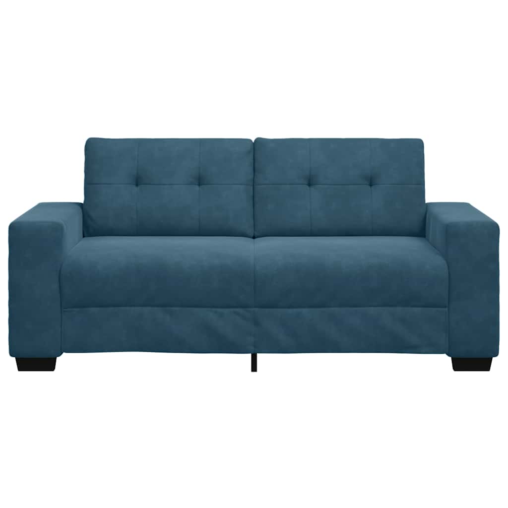 kék bársony loveseat kanapé 180x77x82 cm