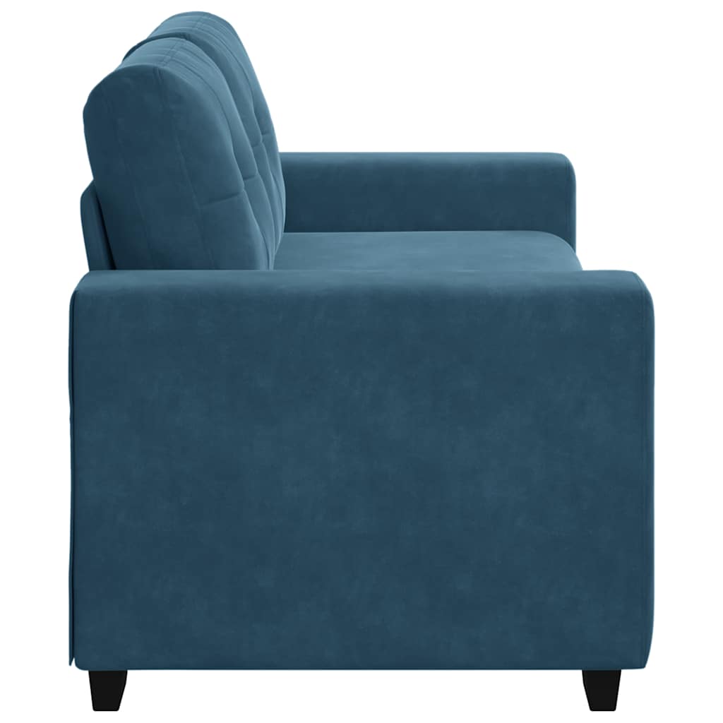 kék bársony loveseat kanapé 180x77x82 cm