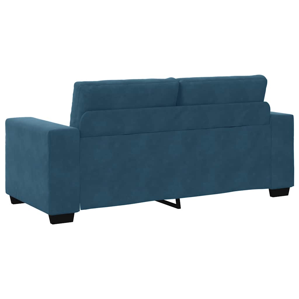 kék bársony loveseat kanapé 180x77x82 cm
