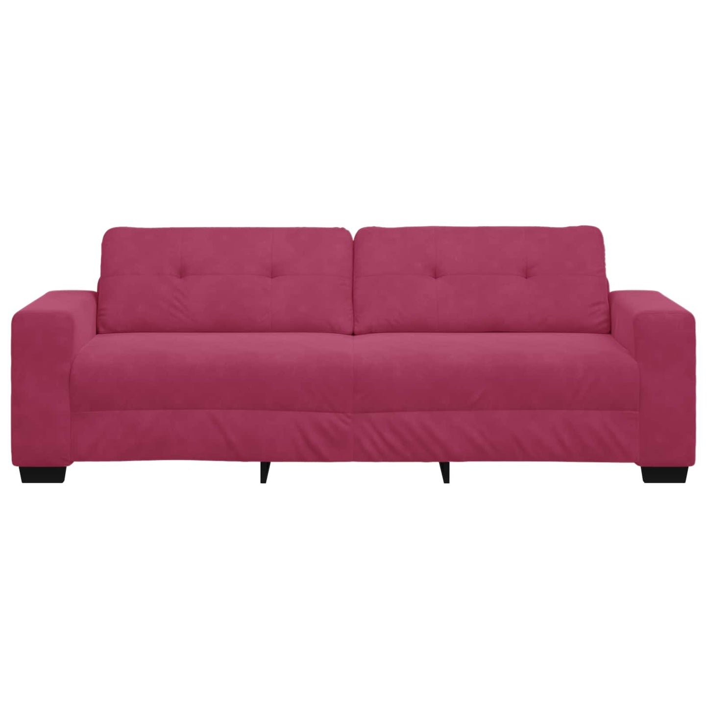 3-Fős kanapé Bordó 220 cm Bársony