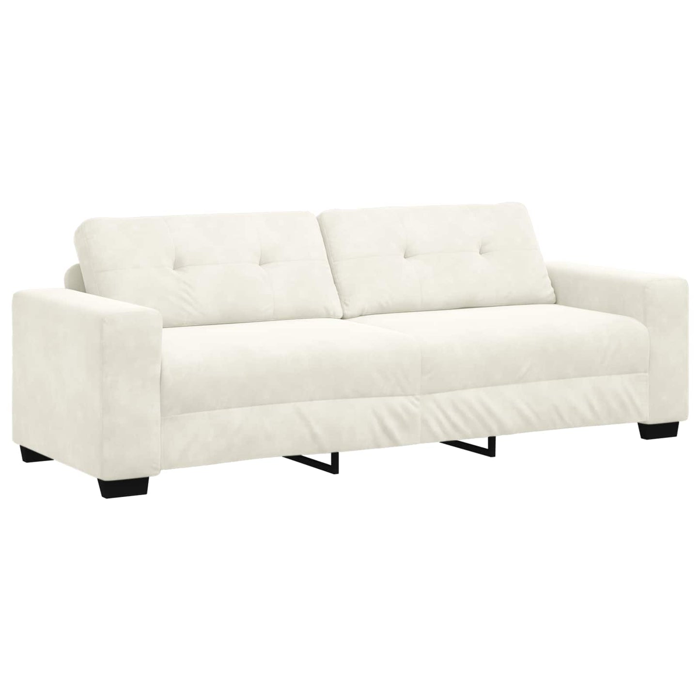 3-Fős kanapé Krém 220 cm Bársony