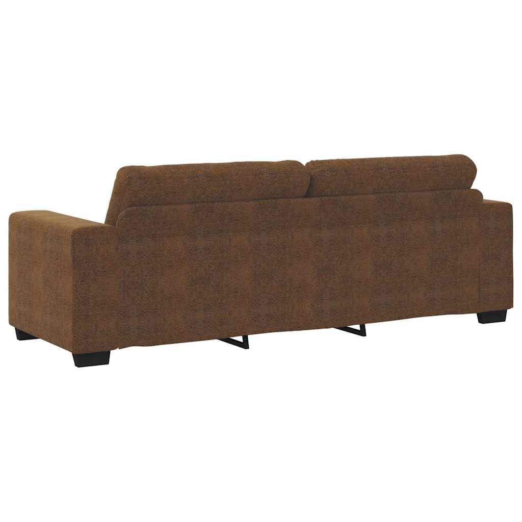 3-Fős kanapé Barna 220 cm Műbőr