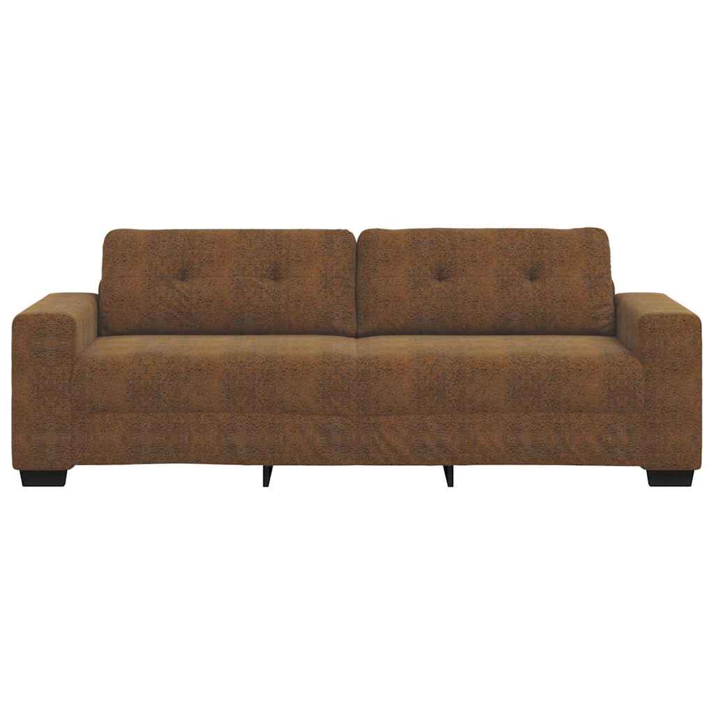3-Fős kanapé Barna 220 cm Műbőr