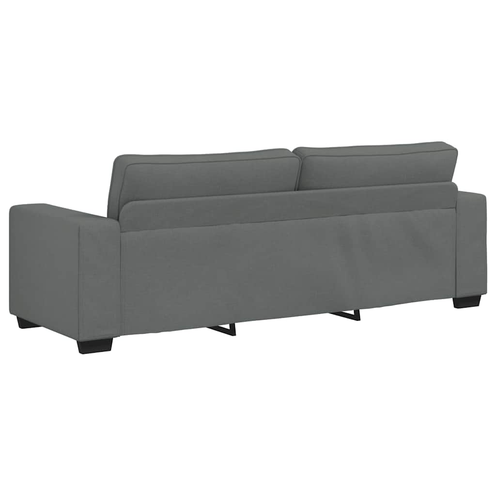 3 személyes sötétszürke szövet kanapé 220x77x82 cm
