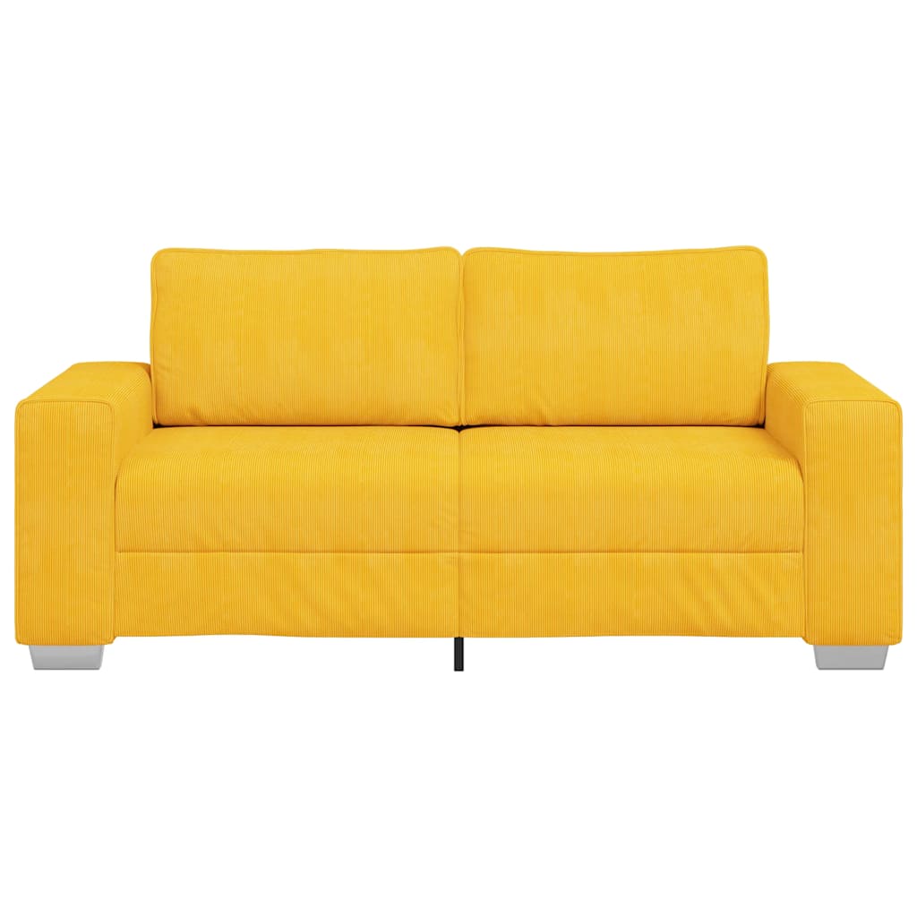 világosbarna kétszemélyes kanapé 180 x 77 x 82 cm kordbársony szövet
