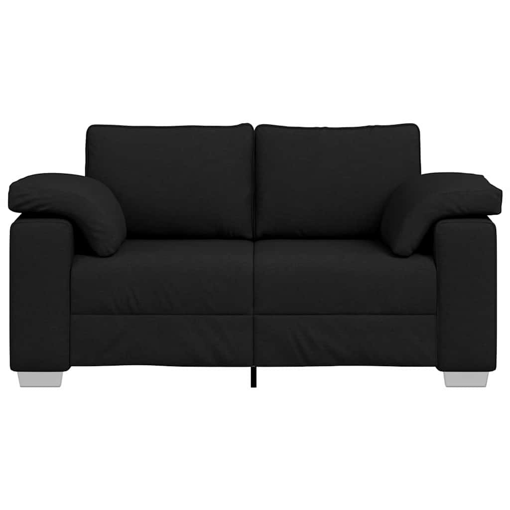 Kétszemélyes kanapé Fekete 160 cm szövet