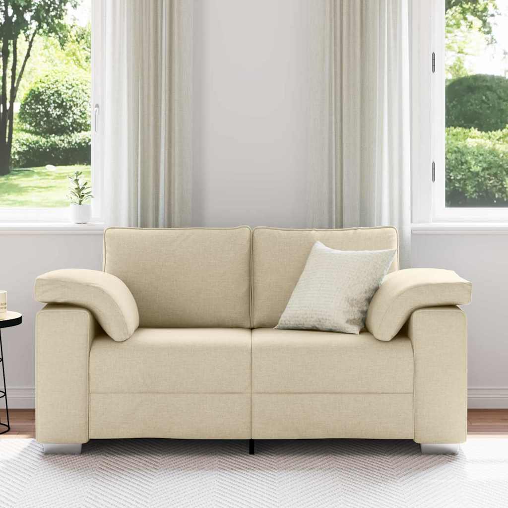 Kétszemélyes kanapé Krém 160 cm szövet
