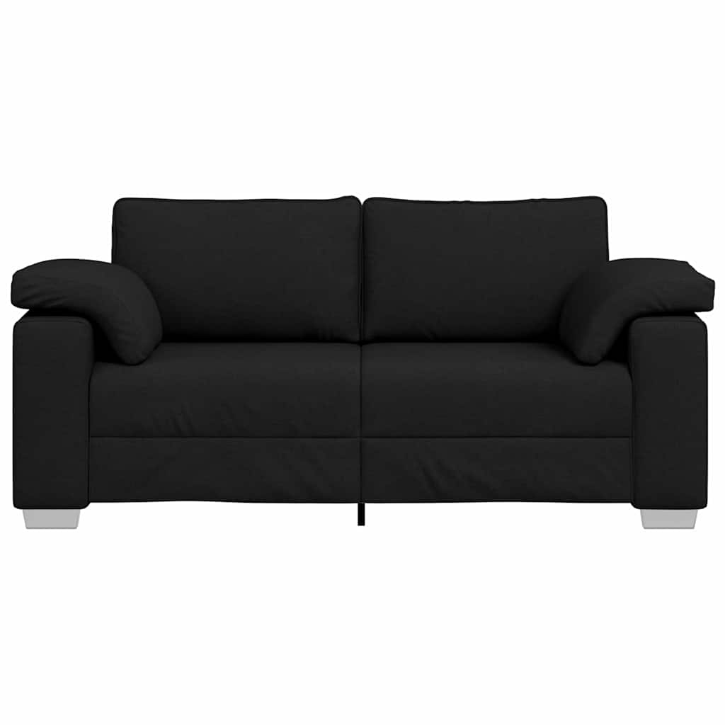 Kétszemélyes kanapé Fekete 180 cm szövet