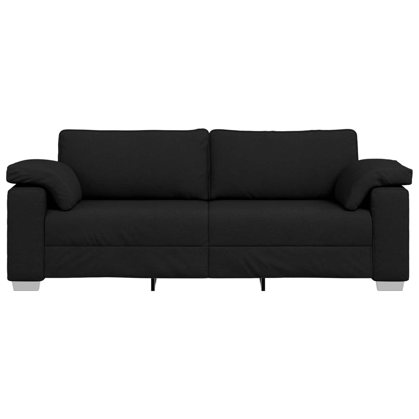 3-Fős kanapé Fekete 220 cm szövet