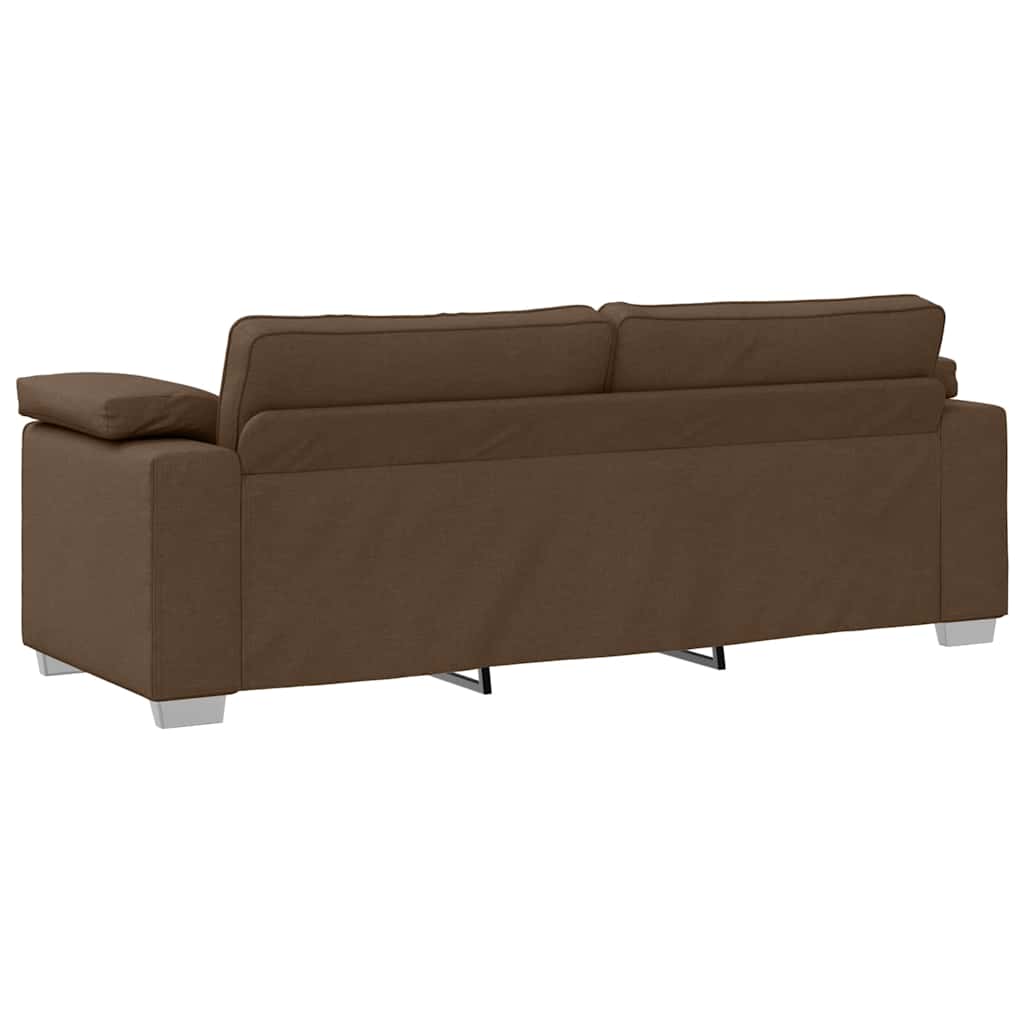 3-Fős kanapé Barna 220 cm szövet
