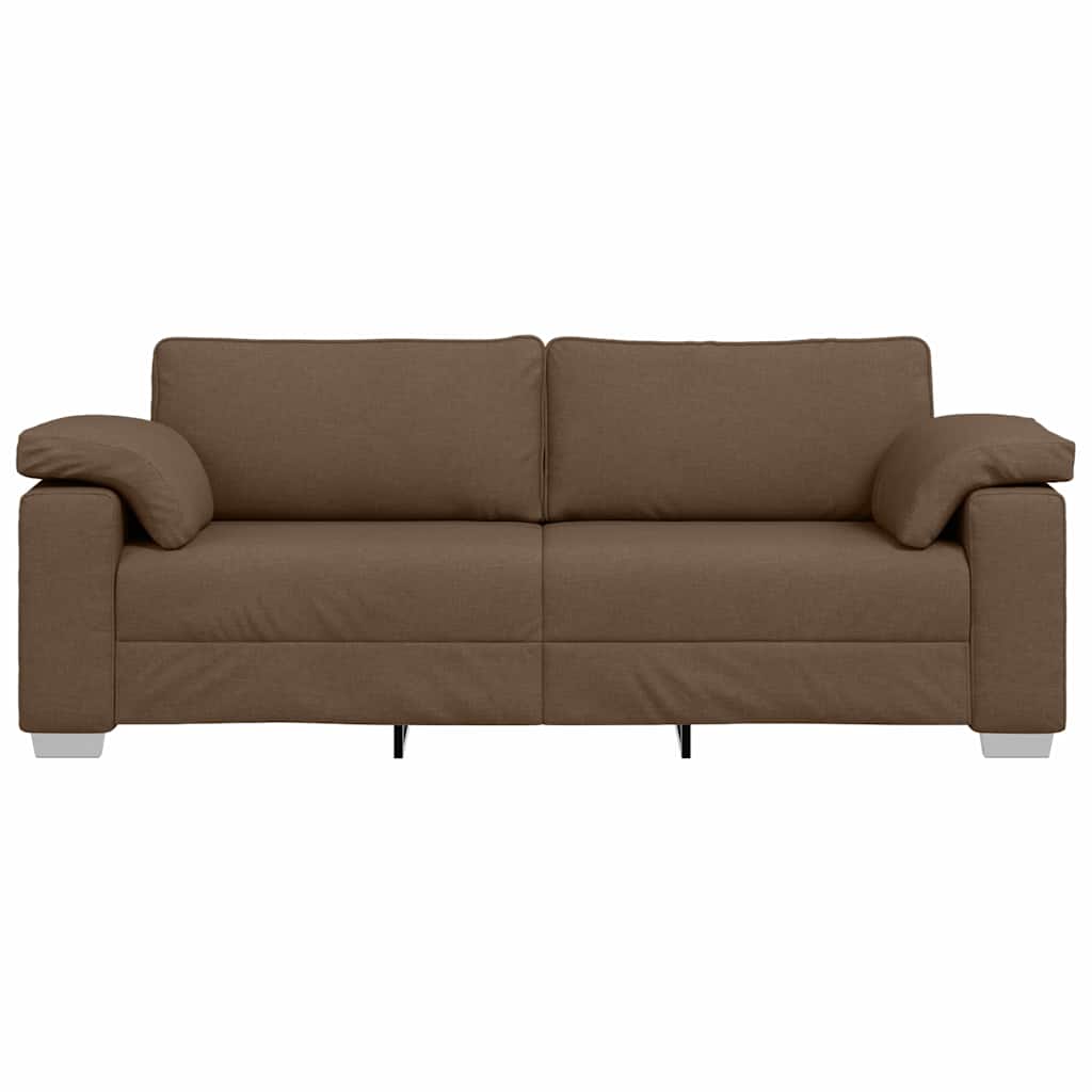 3-Fős kanapé Barna 220 cm szövet