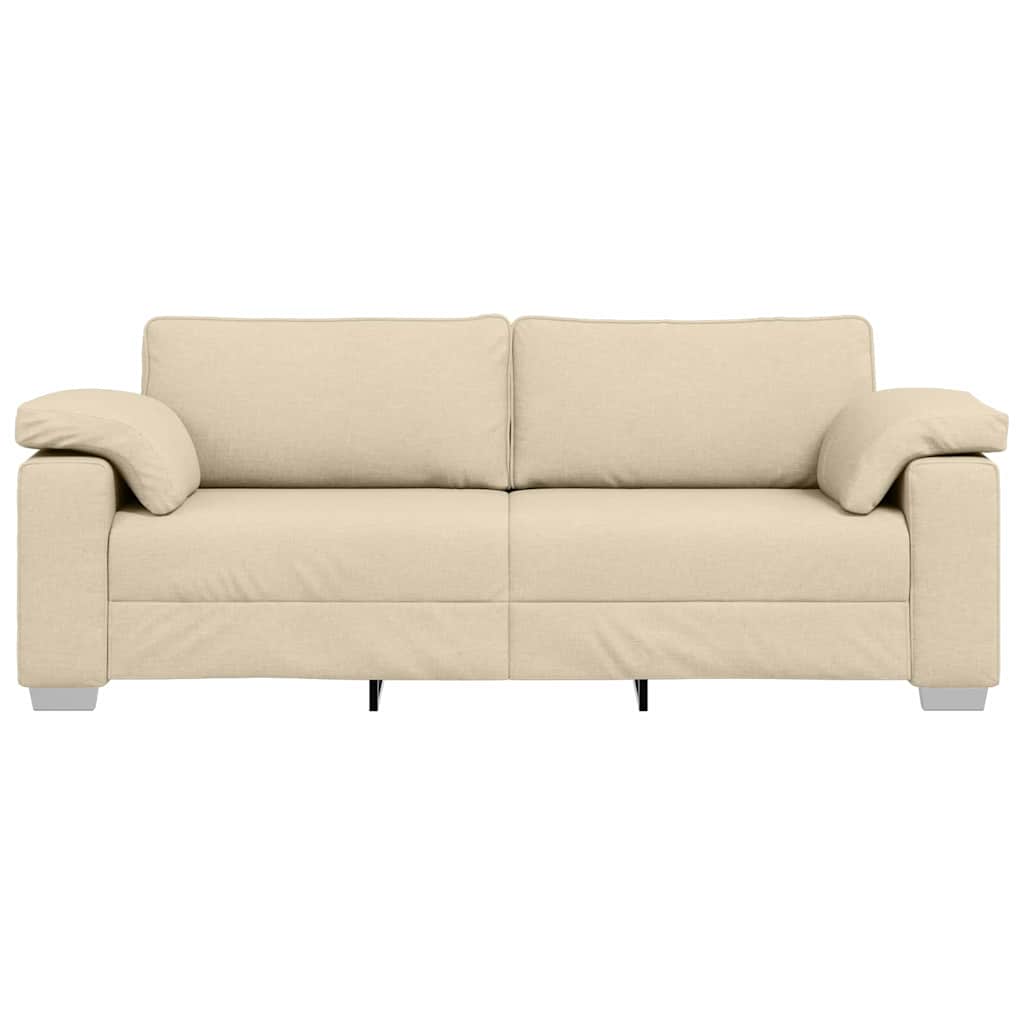 3-Fős kanapé Krém 220 cm szövet
