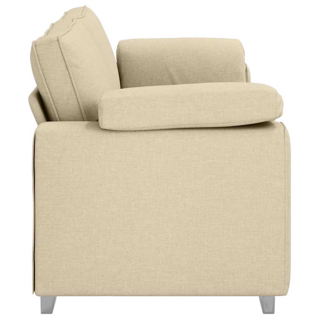 3-Fős kanapé Krém 220 cm szövet