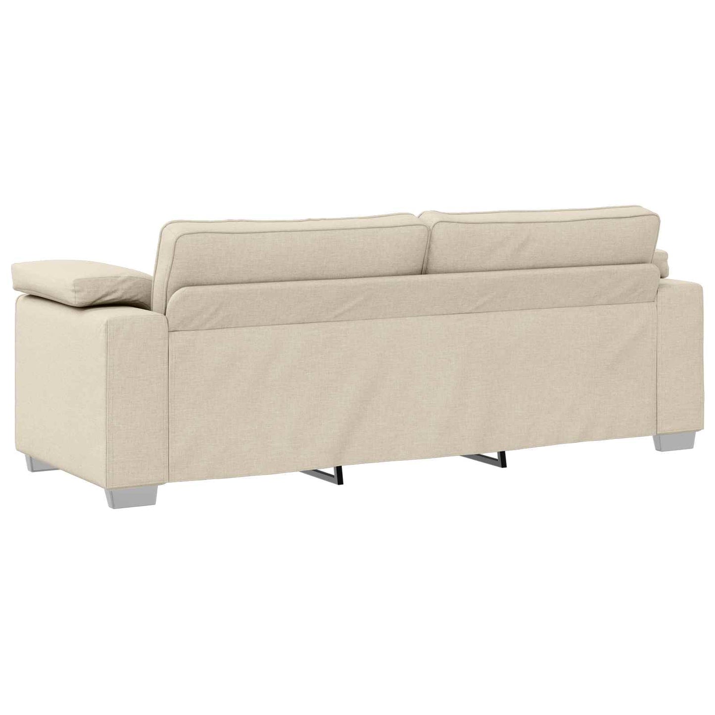 3-Fős kanapé Bézs 220 cm Lábbal kevert anyag