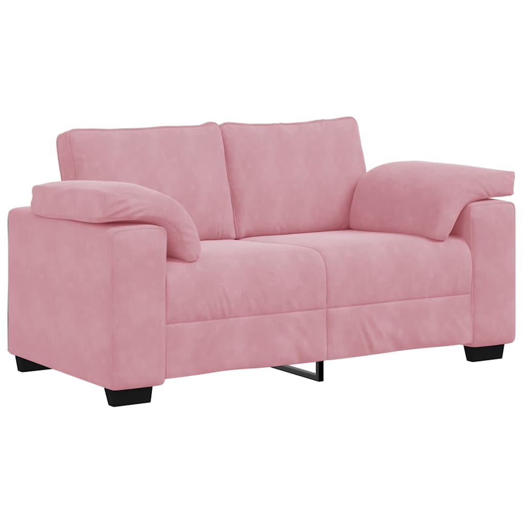 rózsaszín bársony loveseat kanapé 160x77x82 cm