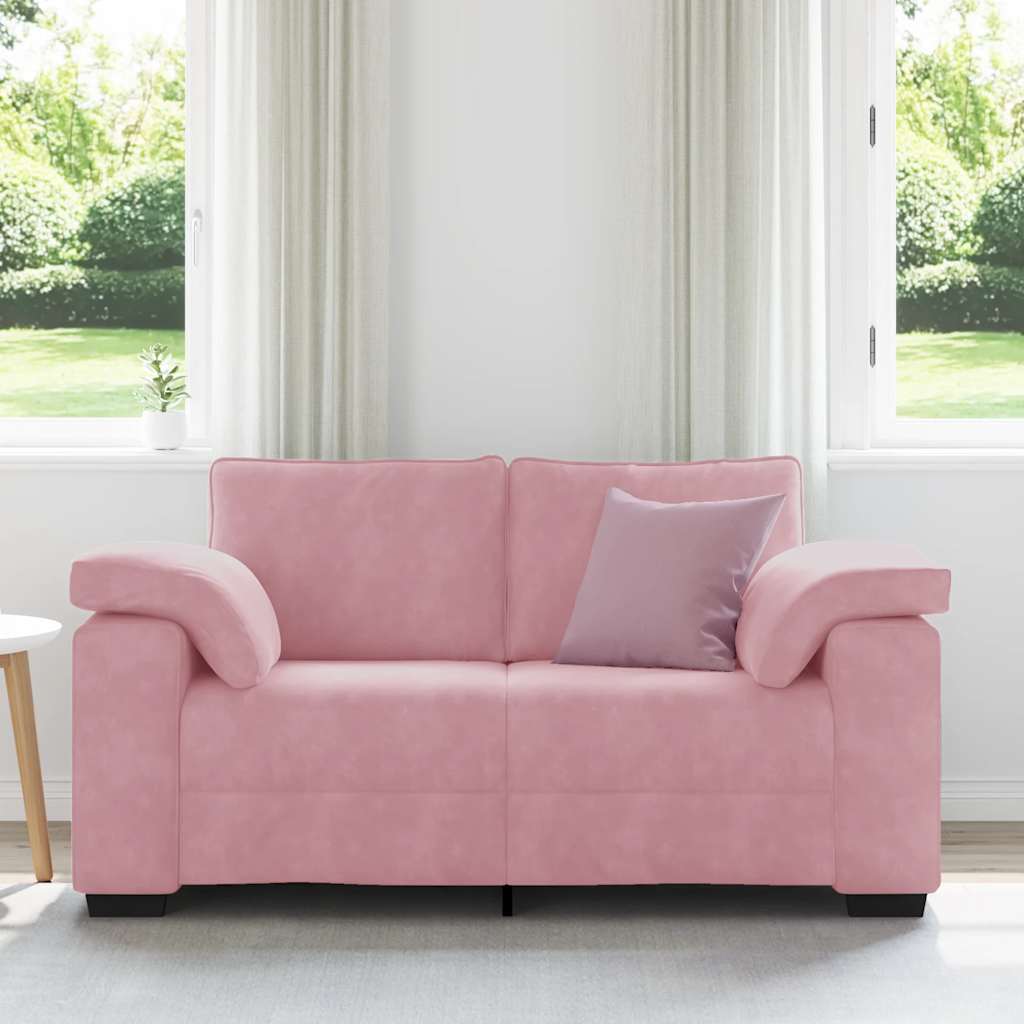 rózsaszín bársony loveseat kanapé 160x77x82 cm