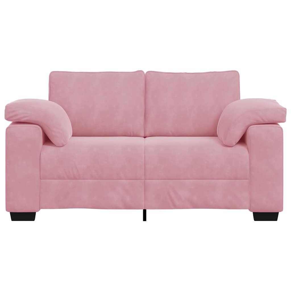rózsaszín bársony loveseat kanapé 160x77x82 cm