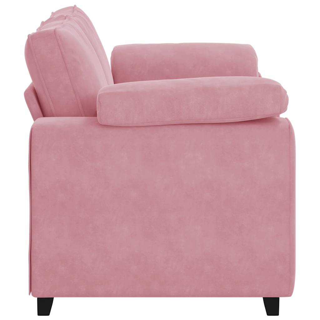 rózsaszín bársony loveseat kanapé 160x77x82 cm