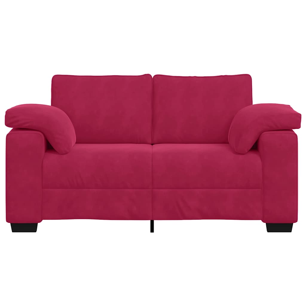 bordó bársony loveseat kanapé 160x77x82 cm