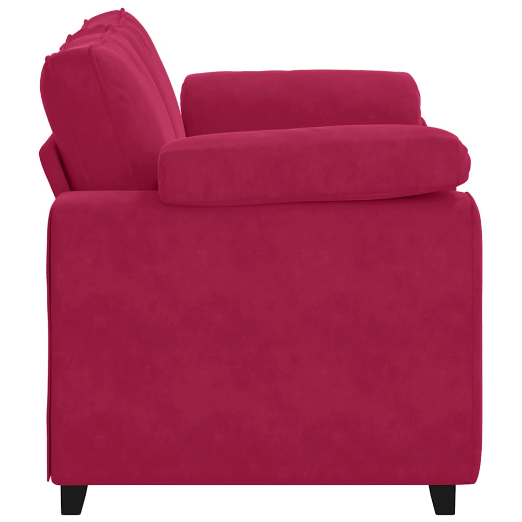 bordó bársony loveseat kanapé 160x77x82 cm