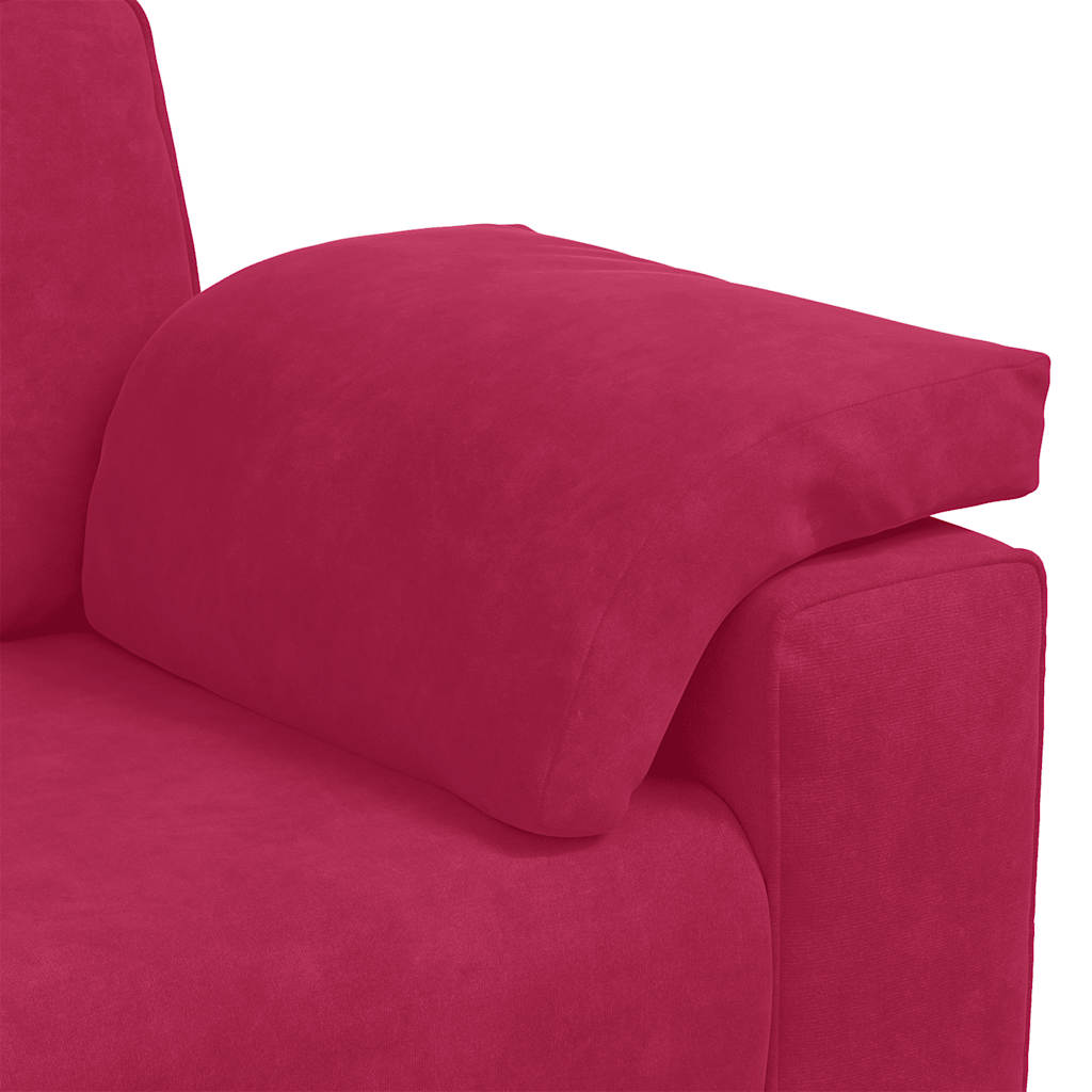 bordó bársony loveseat kanapé 160x77x82 cm