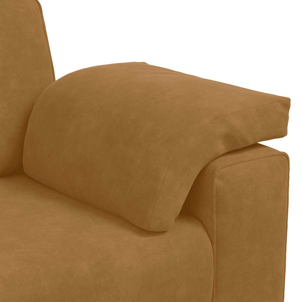 barna bársony loveseat kanapé 160x77x82 cm