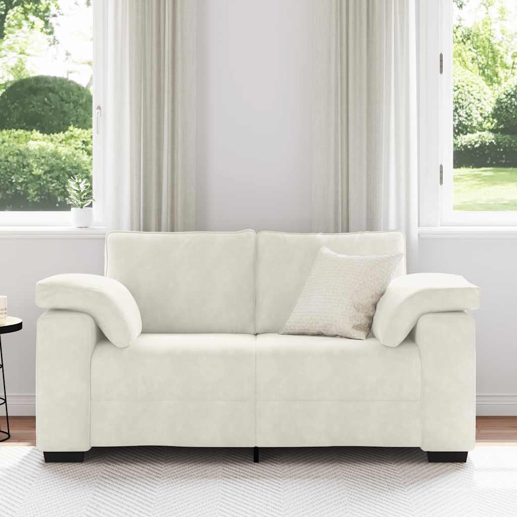 krém bársony loveseat kanapé 160x77x82 cm