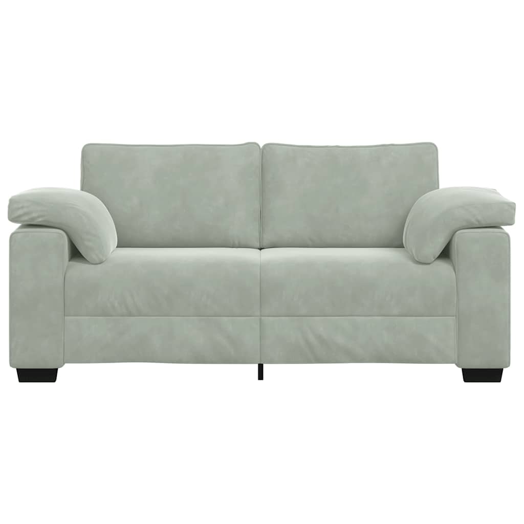 világosszürke bársony loveseat kanapé 180x77x82 cm