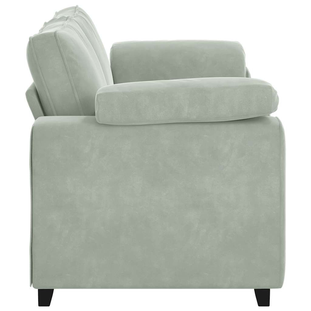 világosszürke bársony loveseat kanapé 180x77x82 cm