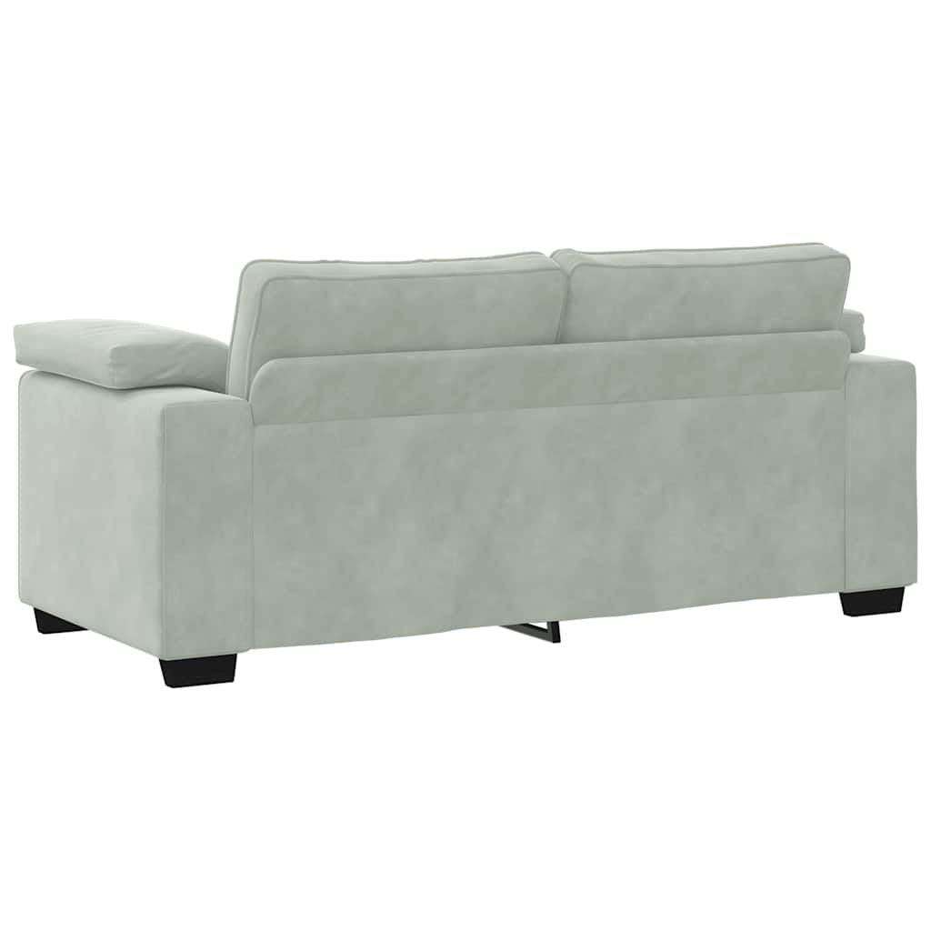 világosszürke bársony loveseat kanapé 180x77x82 cm