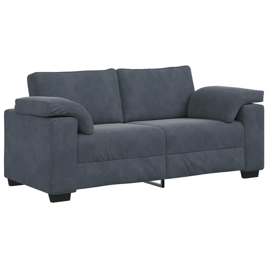 sötétszürke bársony loveseat kanapé 180x77x82 cm