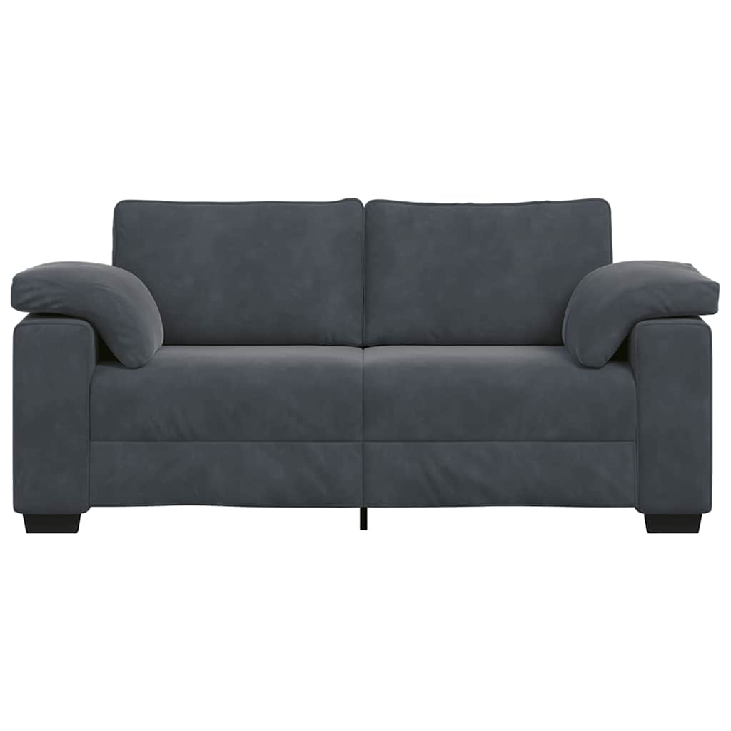 sötétszürke bársony loveseat kanapé 180x77x82 cm