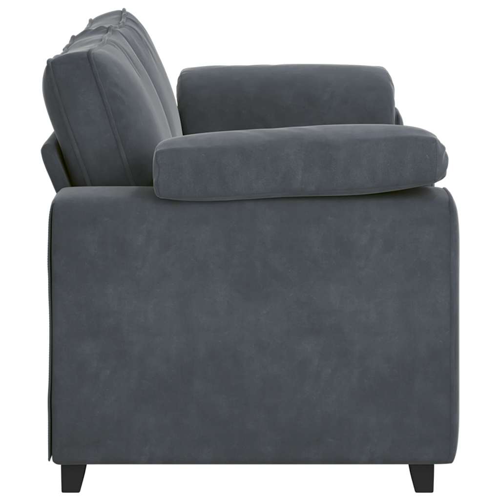 sötétszürke bársony loveseat kanapé 180x77x82 cm