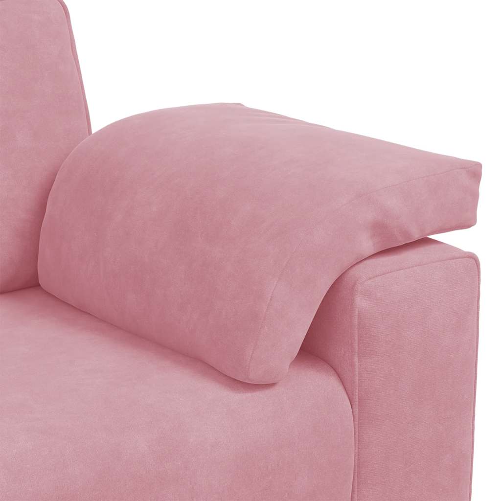 rózsaszín bársony loveseat kanapé 180x77x82 cm