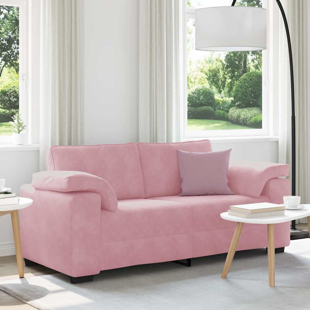 rózsaszín bársony loveseat kanapé 180x77x82 cm