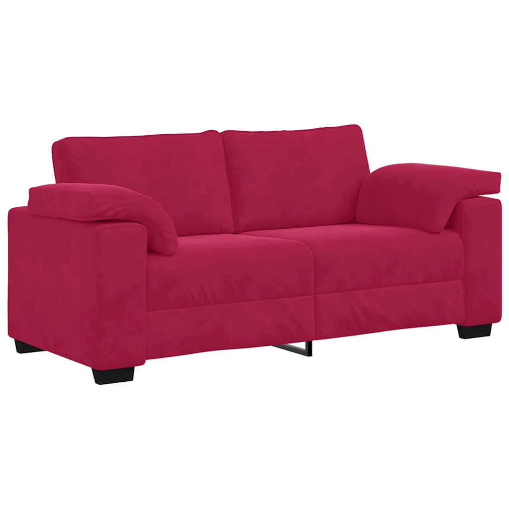 bordó bársony loveseat kanapé 180x77x82 cm