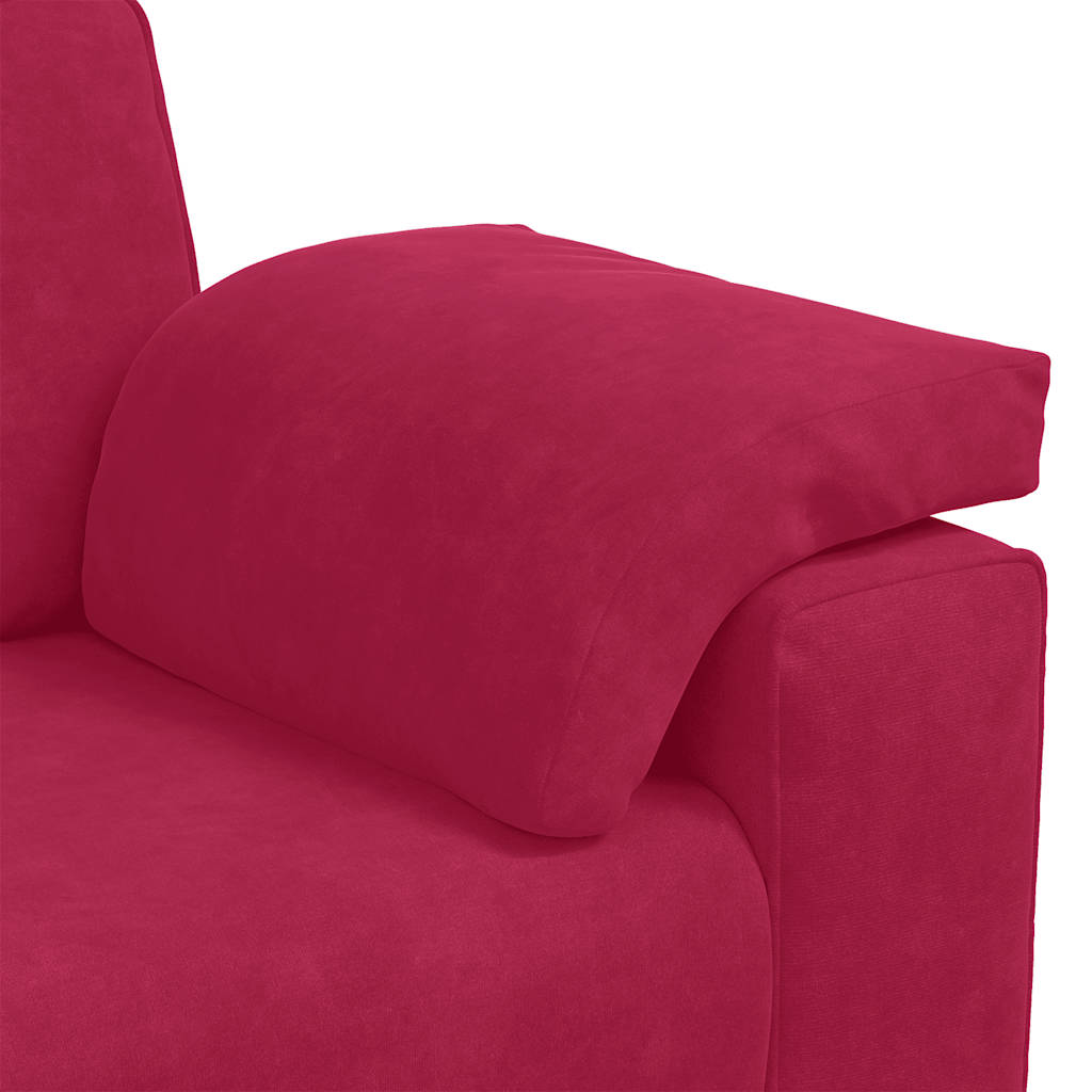 bordó bársony loveseat kanapé 180x77x82 cm